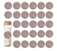 FDHBDF Lot de 28 autocollants ronds pour allumettes, papier d'allumette, autocollants ronds avec colle, surface de friction, pour éclairage en l'absence d'électricité