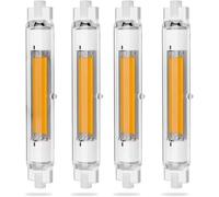 FDHVCB LED R7S 118mm 30W Ampoule Dimmable - R7S LED 30W Équivalent 300W Halogène Ampoule- 3000LM Blanc Chaud 3000K, Sans Scintillement 360°- Lot de 4