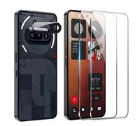 FDHYFGDY 2+1 Pièces Film pour Nothing Phone 3a Verre Trempé, Protection de l'appareil Photo et Film de Protection du Verre, Dureté 9H, Protecteur d'écran HD