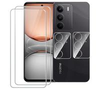 FDHYFGDY 2+2 Pièces Film pour Realme C75 4G/Realme 14x 5G Verre Trempé, Protection de l'appareil Photo et Film de Protection du Verre, Dureté 9H, Protecteur d'écran HD