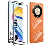FDHYFGDY 2+2 Pièces pour Honor Magic 6 Lite Verre Trempé, Protection d'appareil Photo et Film de Protection en Verre, Dureté 9H, Anti-rayures, Film protecteur anti-rayures et sans bulles