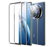 FDHYFGDY 2+2 Pièces pour Realme 12 Pro/Pro+ Verre Trempé, Protection d'appareil Photo et Film de Protection en Verre, Dureté 9H, Anti-Bulles, Film de Protection d'écran pour Realme 12 Pro/Pro Plus 5G