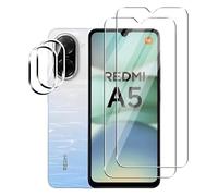 FDHYFGDY 2+2 Pièces pour Xiaomi Redmi A5 4G/POCO C71 4G Verre Trempé, Protection de l'appareil Photo et Film de Protection du Verre, Dureté 9H, Protecteur d'écran HD