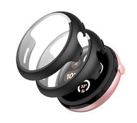FDHYFGDY 2 pièces Coque pour Google Pixel Watch 3 45MM, Housse de Protection PC Polyvalente avec Protecteur d'écran, Film de Protection Compatible avec Google Pixel Watch 3 45MM- Noir