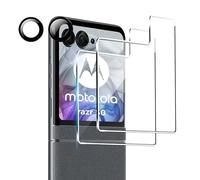 FDHYFGDY 2 Pièces Film de Protection pour Motorola Razr 60/50/50s Verre Trempé, 2 Pièces de Film de Verre pour Appareil Photo, Dureté 9H, Protecteur d'écran Résistant aux Rayures et sans Bulles