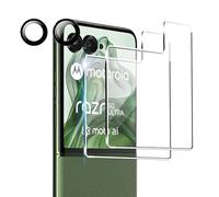 FDHYFGDY 2 Pièces Film de Protection pour Motorola Razr 60 Ultra/50 Ultra Verre Trempé, 2 Pièces de Film de Verre pour Appareil Photo, Dureté 9H, Protecteur d'écran sans bulles