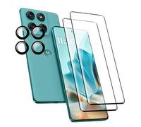 FDHYFGDY 2 Pièces Verre Trempé pour Motorola Edge 60/60 Fusion/60 Pro et 4 Pièces Caméra Arrière Protecteur, Film Protection écran, 9H Dureté, Anti Rayures