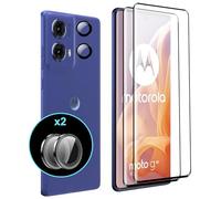 FDHYFGDY 2 Pièces Verre Trempé pour Motorola Moto G85 Film de Protection, 2 Pièces de Film de Verre pour Appareil Photo, Dureté 9H, Protecteur d'écran Anti-Rayures et sans Bulles