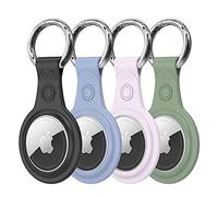 FDHYFGDY [4 Pièces Coque pour Apple AirTag 2 Porte-clés, Étanche et Anti-Chute, Coque de Protection Portable en Silicone, Housse de Protection pour AirTag 2 Case Tracker