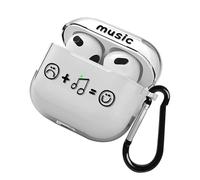 FDHYFGDY Coque pour AirPods Pro 3 Case,Compatible avec l'étui de Chargement pour Apple AirPods Pro 3, avec Mousqueton,Coque de Protection Antichoc en TPU Souple - Transparente