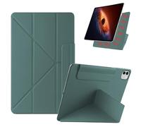 FDHYFGDY Coque pour Honor Magic Pad 4 12,3" Étui de Protection Magnétique, Étui Mince et Léger avec Support Intelligent pour Tablette pour Honor Magic Pad 4 Coque, Vert Foncé