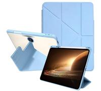 FDHYFGDY Coque pour OnePlus Pad Lite/Oppo Pad SE Étui de Protection Pliable Multi-Angles, Cuir PU Triple Pli Housse de Protection avec Fonction Veille/Réveil Automatique-Bleu