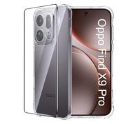 FDHYFGDY Coque pour Oppo Find X9 Pro + 1x Film de Protection, Anti-Jaunissement, Antichoc et Résistant aux Rayures, CEtui Ultra-Mince en TPU Souple pour Oppo Find X9 Pro