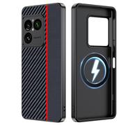 FDHYFGDY Coque pour Sony Xperia 1 VIII Magnétique Étui de Protection & Compatible MagSafe - Coque Antichoc de Qualité Militaire pour Sony Xperia 1 VIII - Rouge et Noir