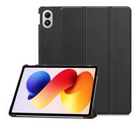 FDHYFGDY Coque pour Xiaomi Redmi Pad 2 Pro 12,1" Étui de Protection, Étui de Protection Ultra-Mince en PU à Trois Volets avec Fonction Veille/Réveil Automatique - Noir
