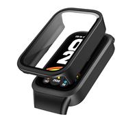 FDHYFGDY Coque pour Xiaomi Smart Band 9 Active, Housse de Protection PC Polyvalente avec Protecteur d'écran, Film de Protection Compatible avec Xiaomi Mi Band 9 Active- Noir
