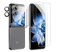 FDHYFGDY Film de Protection pour Xiaomi Mix Flip Verre Trempé, 2 Pièces de Film TPU Souple avec 2 Pièces de Film Trempé avec 2 Pièces de Protection de Caméra, Film HD Anti-Rayures pour Xiaomi Mix Flip