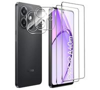 FDHYFGDY Lot de 2 films en verre trempé pour Oppo A40 / Oppo A40m / Oppo A60 5G - 2 films en verre pour appareil photo, dureté 9H, protecteur d'écran secondaire anti-rayures et anti-bulles