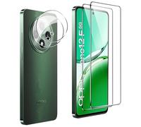 FDHYFGDY pour Oppo Reno 12 F 5G / OPPO Reno 12 FS 5G Verre Trempé, 2 Pièces de Film de Protection en Verre + 2 Pièces de Protection d'appareil Photo, Dureté 9H, Protecteur d'écran HD