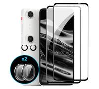 FDHYFGDY pour Xreal Beam Pro Verre Trempé, 2 Pièces de Film de Protection + 2 Pièces de Film de Protection d'appareil Photo, Dureté 9H, Protecteur d'écran HD, Anti-Rayures