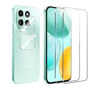 FDHYFGDY Protecteur d'écran pour Honor X6C Verre Trempé,【2+2】 Protection de l'appareil Photo et Film de Protection du Verre,Dureté 9H, Anti-Rayures