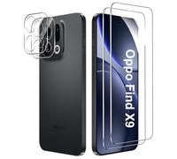 FDHYFGDY Protecteur d'écran pour Oppo Find X9 Verre Trempé,【2+2】 Protection de l'appareil Photo et Film de Protection du Verre,Dureté 9H, Anti-Rayures