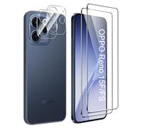 FDHYFGDY Protecteur d'écran pour OPPO Reno 15F/OPPO Reno 15 FS Verre Trempé,【2+2】 Protection de l'appareil Photo et Film de Protection du Verre,Dureté 9H, Anti-Rayures