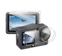 FDHYFGDY Protection Ecran pour DJI Osmo Action 6 Verre Trempé,【6 Pièces】 Protection D'écran en Verre Trempé Ultra-Transparent (avant + arrière)+Film pour objectif, Résistant aux Rayures, Anti-bulles