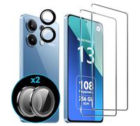 FDHYFGDY Verre Trempé pour Xiaomi Redmi Note 13 4G, 2 Pièces Protecteur d'écran,2 Pièces Protecteur d'appareil Photo, Dureté 9H, Anti-Rayures, Film Protecteur pour Redmi Note 13 4G
