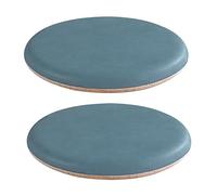 FDISDIFH Coussin De Chaise Rond pour Bistrot en Plein Air, Coussin De SièGe ImperméAble pour IntéRieur Et ExtéRieur, AntidéRapante Galette De Chaise Ronds,Dark Blue,40cm(2 Pcs)
