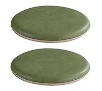 FDISDIFH Coussin De Chaise Rond pour Bistrot en Plein Air, Coussin De SièGe ImperméAble pour IntéRieur Et ExtéRieur, AntidéRapante Galette De Chaise Ronds,Vert,35cm(2 Pcs)