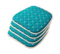 FDISDIFH Galette De Chaise DéHoussable 45x43 Lot de 2/4/6, Coussin De Chaise Interieur Lavable, Coussin De SièGe De Chaise De Salle à Manger avec Attache,Turquoise a,4 Pack