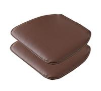 FDISDIFH Galette De Chaise Simili Cuir, Coussins De Chaise De Salle à Manger AntidéRapant 40x43cm, Coussin De SièGe De Chaise à De Cuisine ImperméAble(Size:2pcs,Color:Brun)