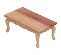 Fdit 1/12 Maison de Poupée Salon Table à thé Cool Mini Meuble éducatif Modèle pour Plus de 6 Ans Simulation Accessoires en Bois pour Bureau ou étagère