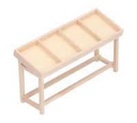 Fdit 1:12 Miniature en Bois Maison de Poupée étagère Présentoir Modèle Décoratif, Conception Classique de Couleur Unie pour Maisons de Poupées Accessoires de Bricolage Décor de Salon (Étagère à