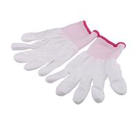 Fdit 1 Paire de de Travail Anti- Anti- Pu-Coate pour les Travailleurs électroniques, en Nylon Résistants aux Environs pour le Projet D'assemblage de Précision (Petit (bord rose verrouillé))