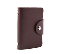 Fdit 1 pc PU Cuir ID Titulaire de la Carte de Visite de crédit étui pour Carte Portefeuille Porte-Carte de crédit étui de Poche Sac à Main Portefeuille pour 24 Cartes(5#)