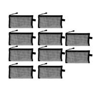 Fdit 10 PCS Sacs de Pochette à Fermeture Éclair en Maille, Pochette à Fermeture Éclair en Nylon Translucide avec Boucle de Corde, Sacs D'organisation de Documents en Maille pour Le