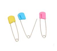 Fdit 10 Pièces épingles à Couches, épingles de sûreté en Acier Inoxydable pour Tout-petits avec Fermetures de Verrouillage Sûres en Plastique ABS pour la Fixation des Serviettes à (Grande)