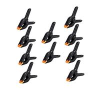 Fdit 10 Pièces Pinces à Bois Pinces à Ressort Robustes Ensemble de en Nylon Rotatives avec Acier au Carbone de qualité Supérieure pour Arrière-plans Photographie Bricolage