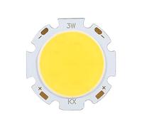Fdit 10 Pièces Puce LED COB Ronde 3 W Haute Puissance, 9 11 V DC Lampe Ampoule à Plaque en Aluminium, 300 330LM Blanc Chaud Blanc Naturel Blanc Froid Options pour les Projets (Lumière naturelle 4000K)