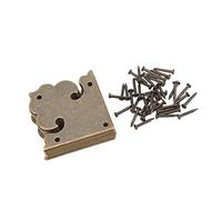 Fdit 10 Protections D'angle de Boîte Antique en Laiton Motif Creux Couvertures Décoratives pour Boîte en Bois Meubles Bibliothèque avec Conception de Trépointe en Métal Rétro