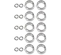 Fdit 10 -SCS Metall -Papagies Training Training Foot Ring, Corrosion and, adapté à Différents Perroquets (8 ID: 18,2 mm / 0,72 Pouces, circonférence: 56-59)