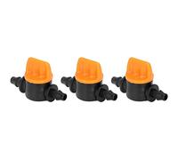 Fdit 100 Pcs 4/7 Barb Valve, vanne d'eau de Tuyau Mini Vanne D'irrigation Barb Control Valve Pipe Water Valve Through Type Valve Brumisateur Tube Valve pour Jardin pour Irrigation