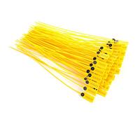 Fdit 100 Pièces en Plastique Inviolables Scellés étiquettes de Sécurité Scellés Numérotés étiquettes D'expédition Logistique Utiliser Grand Signe 40 Cm (Jaune)