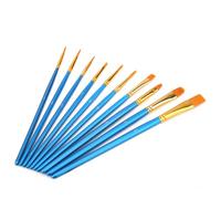 Fdit 10pcs Draw Draw Nylon Hair Brush Set pour Artisanat Peignant Aquarelle-kit-kit, Crayons de Pinceau sans Tarification pour et Artistes