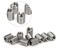Fdit 10pcs Pobite de Réduction de L'insertion D'écrou de Réparation Durable pour Outil de Réparation de Filetage en Acier Inoxydable pour L'équipement/Ordinateur Mécanique