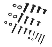 Fdit 1220pcs Métrique Vis Assortiment, M2 M3 M4 M5 Machine Vis En Acier Au Carbone Demi Tête Ronde Hex Vis Écrous Rondelles Ensemble