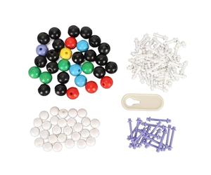 Fdit 136 Pièces Kit de Modèle Moléculaire de Chimie Organique Kit de Modélisation de Structure Moléculaire 59 Atomes 76 Liaisons avec Outil de Suppression de Lien pour Les étudiants