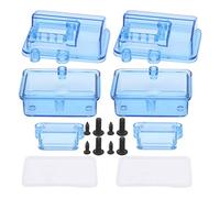 Fdit 2 Ensembles de Boîtes de Réception étanches, Boîtier ESC RC Bleu Transparent avec Bagues d'étanchéité, Boîtier électronique Anti-éclaboussures pour Voitures et Bateaux RC